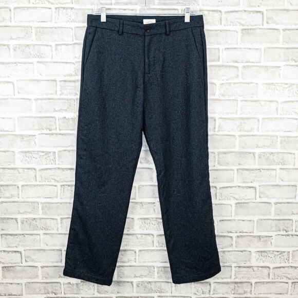 APOLIS Global Citizen Wool Blend Trouser Pants Navy Blue Size 30 - Picture 3 of 9